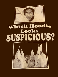 Which hoodie looks suspicious?