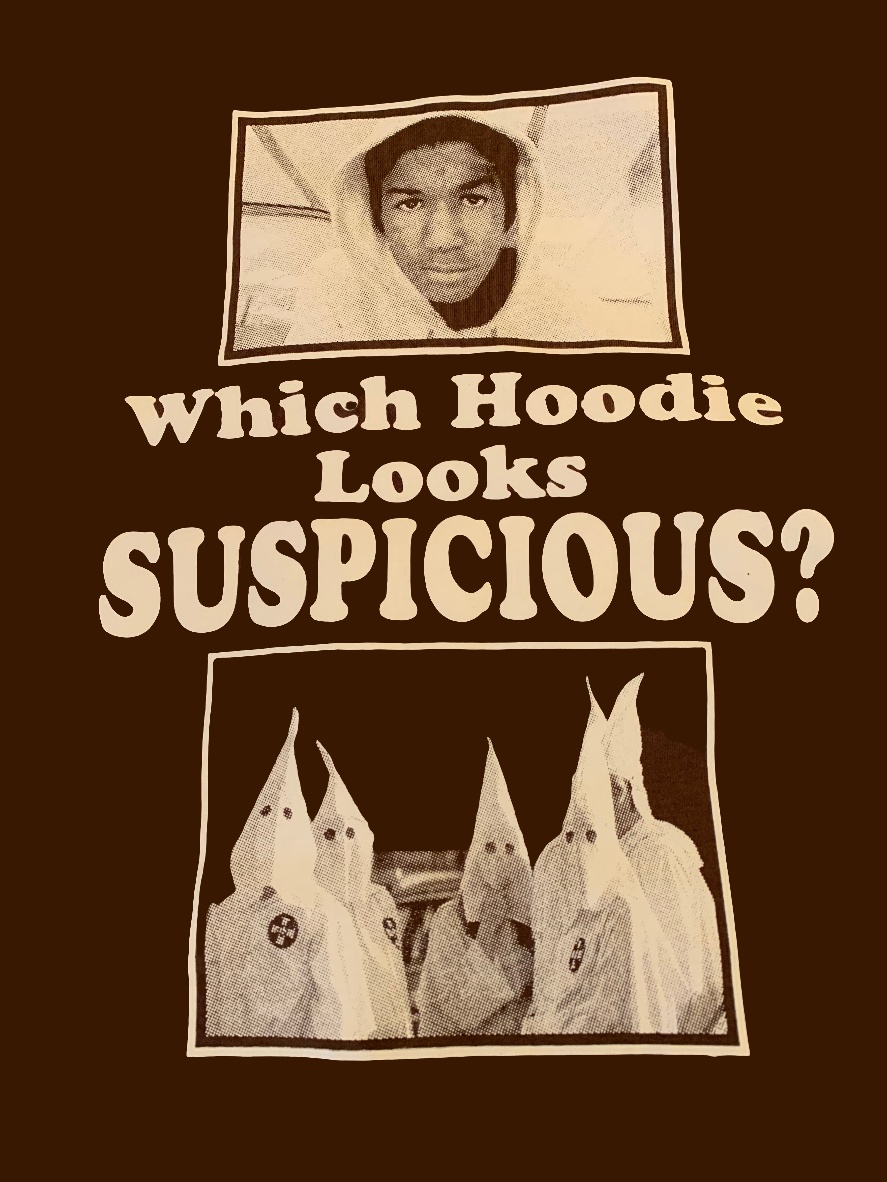 Which hoodie looks suspicious?